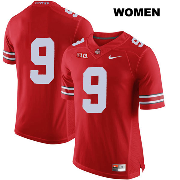 Ohio State Buckeyes Women's Binjimen Victor #9 Red Authentic Nike No Name College NCAA Stitched Football Jersey DQ19D15JC